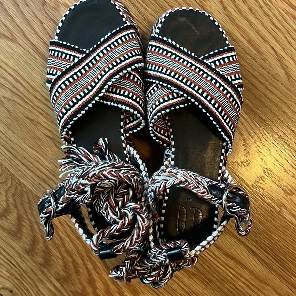 Free People x Amambaih Beatriz Wrap Sandals Size 36 EU NEW